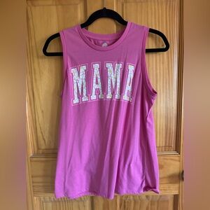 PositiviTees “MAMA” Graphic Muscle Tank – Women’s Medium